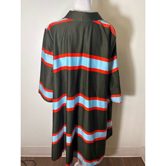 Topolina Boutique Dark Green Long Sleeve Cotton Poly Blend Open Midi Coat Sz - Picture 3 of 5